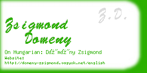 zsigmond domeny business card